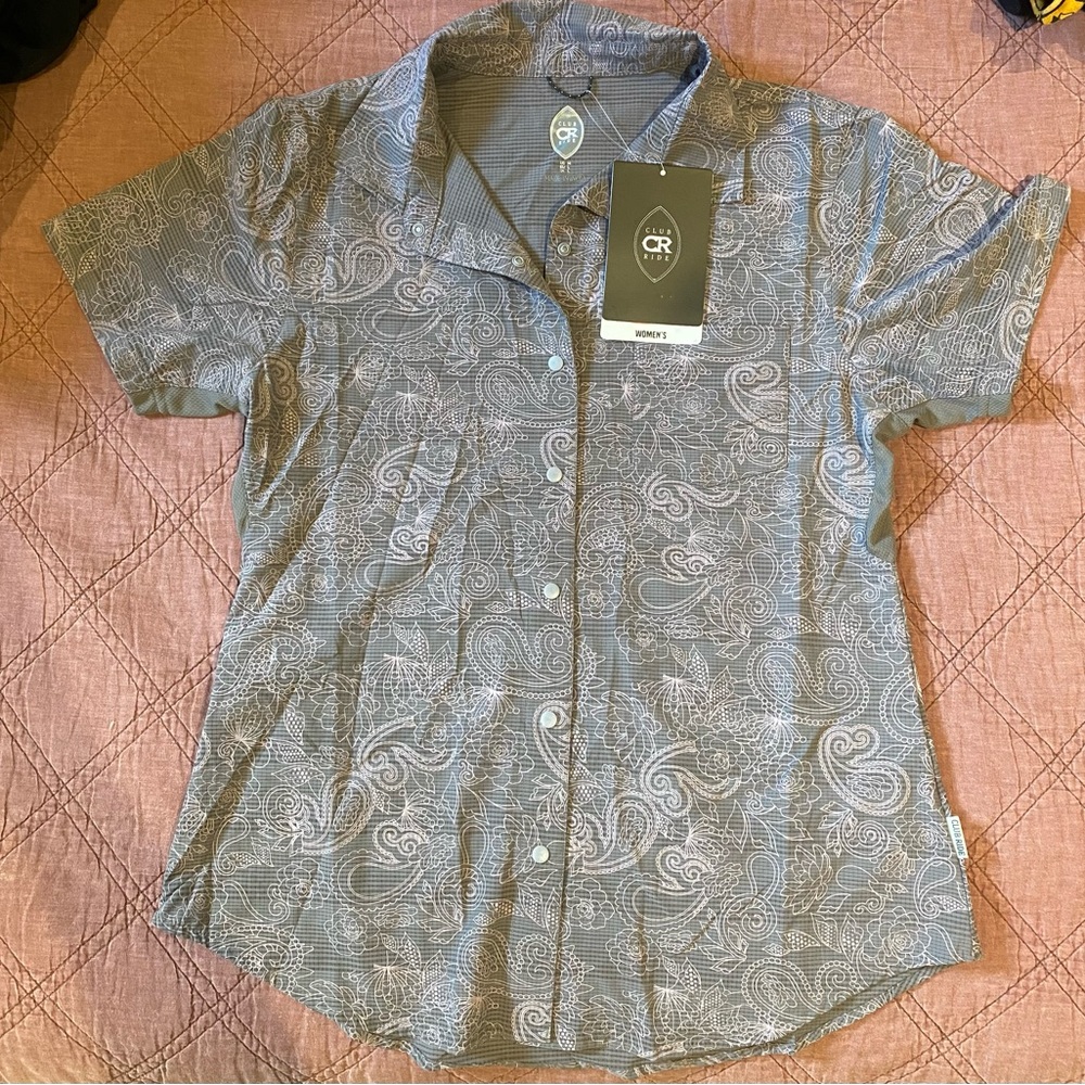 Club Ride - Pearl Snap Button Down - Women’s Medium
